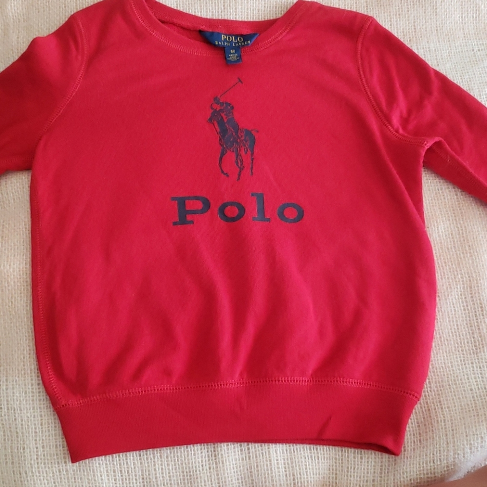 Polo Long Sleeve Crew Neck Sweater
